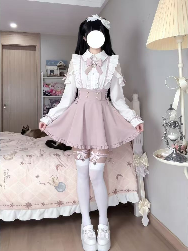ชุดเซ็ต 2 ชิ้นสไตล์โลลิต้าญี่ป - Elastic Lace Trim บทวิจารณ์และราคา