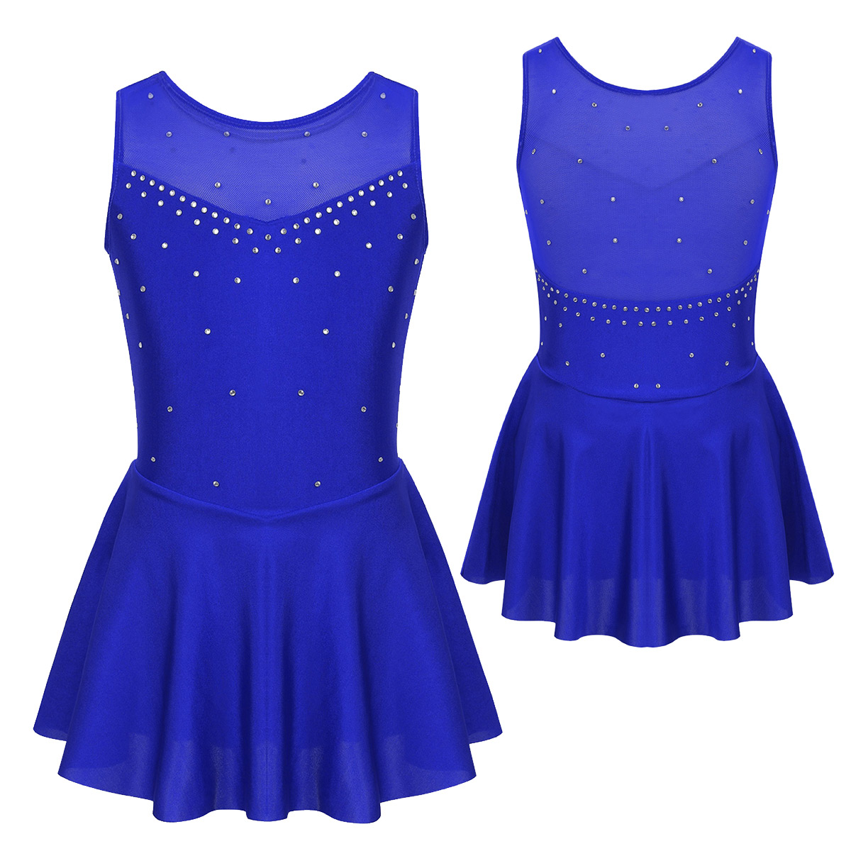สเก็ตลีลาชุดสําหรับเด็กผู้หญิง - Rhinestone Banding Trim บทวิจารณ์และราคา