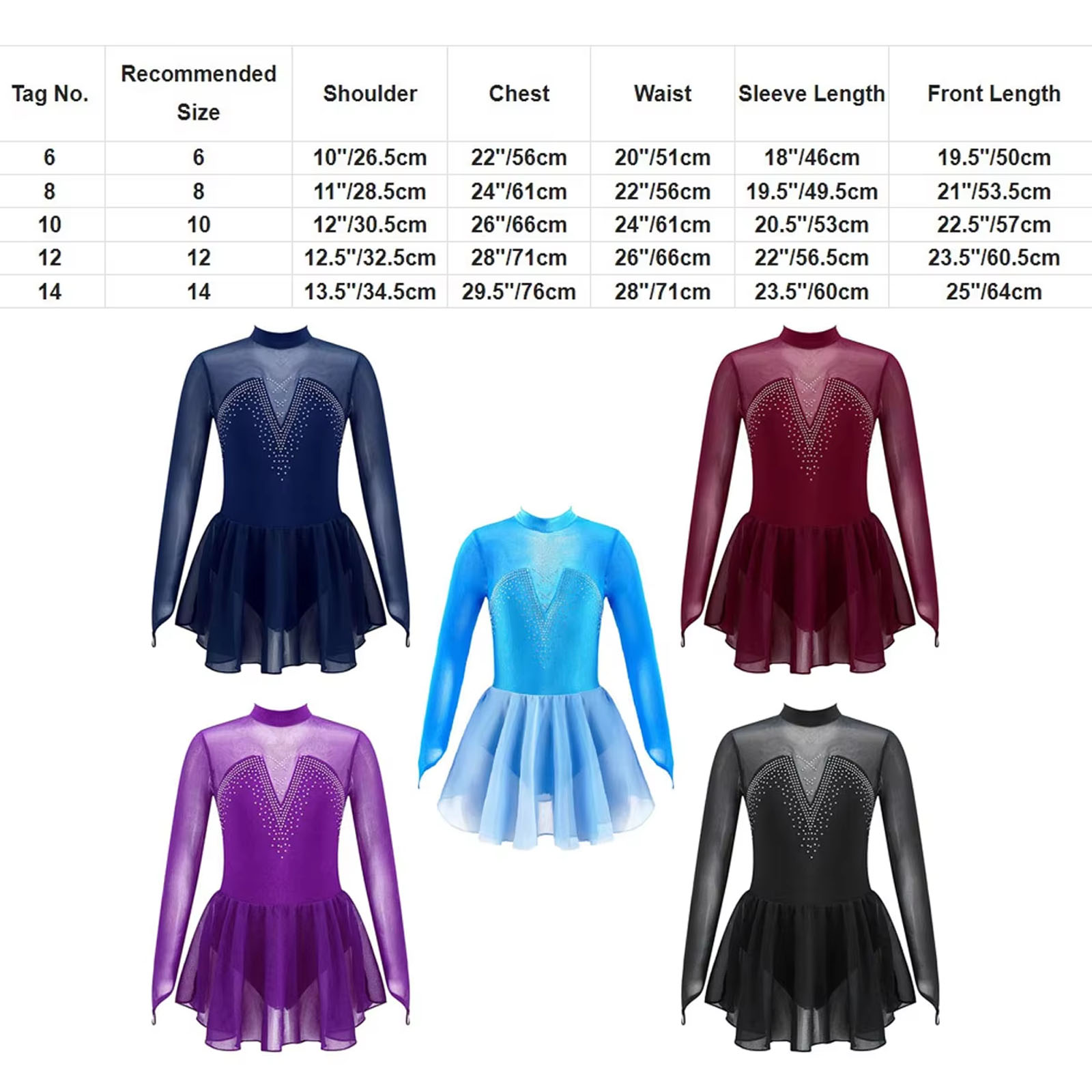 เด็กสาวสเก็ตลีลาชุด Rhinestone - Rhinestone Banding Trim บทวิจารณ์และราคา