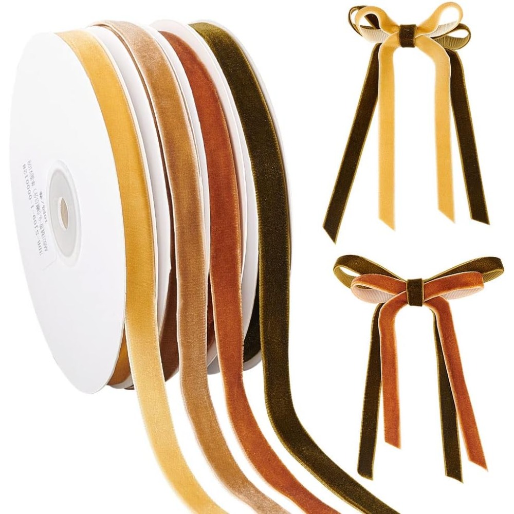 ริบบิ้นกำมะหยี่หน้าเดียว 4 ม้ว - Velvet Ribbon Roll บทวิจารณ์และราคา