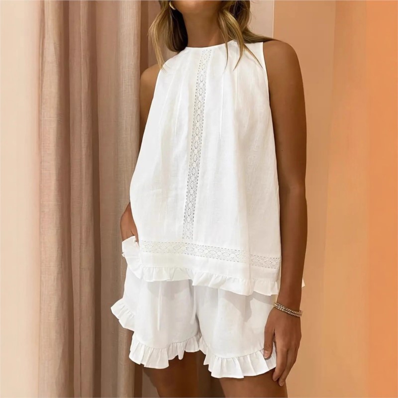 ชุดเซ็ต 2 ชิ้นสำหรับผู้หญิง ฤด - Elastic Lace Trim บทวิจารณ์และราคา