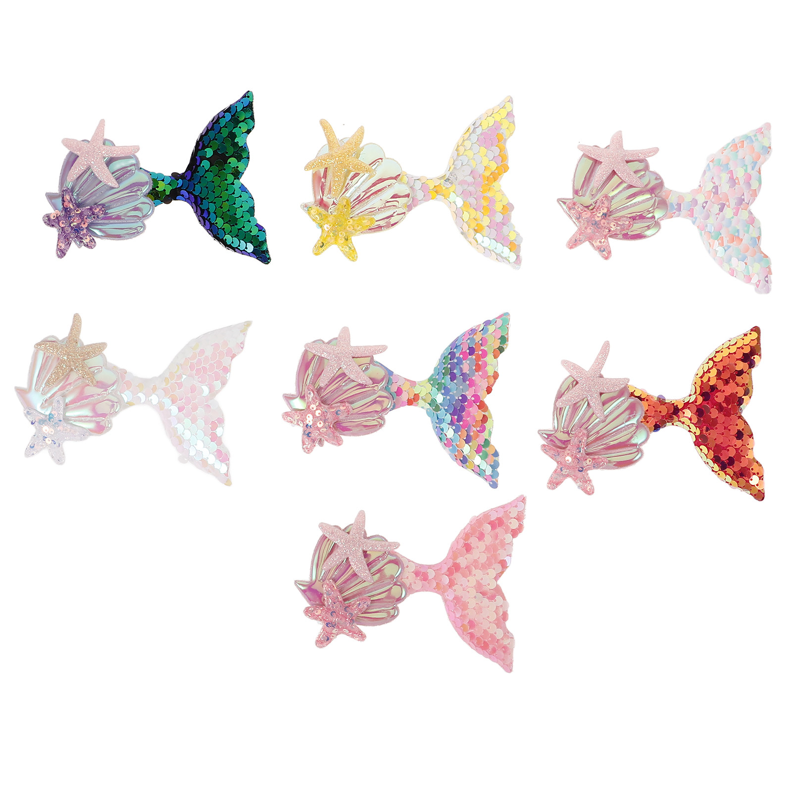 7 ชิ้น แผ่นปะผ้าลายเงือก สำหรั - Craft Embellishment บทวิจารณ์และราคา