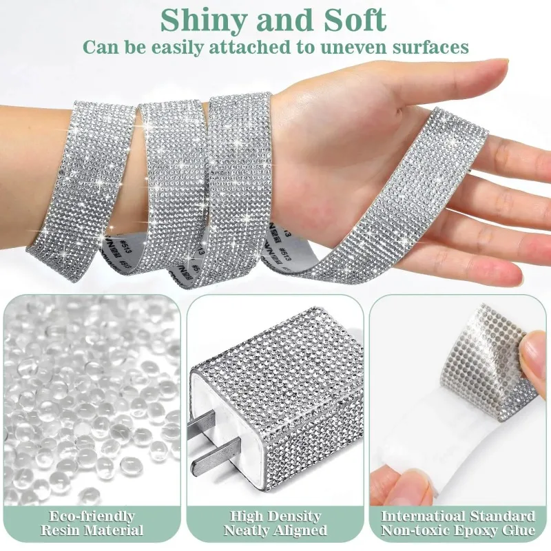 Selfกาวสติกเกอร์Rhinestone Gli - Hotfix Rhinestone Sheet บทวิจารณ์และราคา