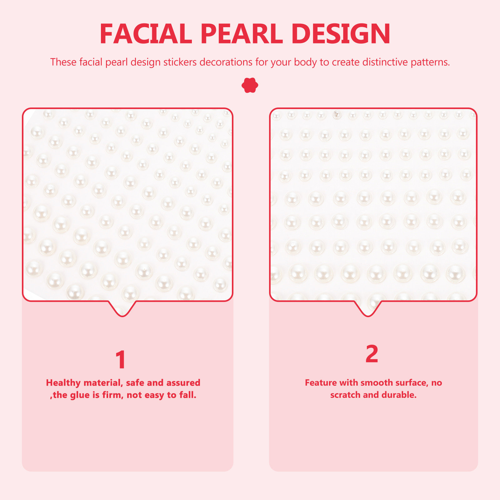 5 ชิ้น สติกเกอร์ไข่มุกติดหน้า  - Craft Embellishment บทวิจารณ์และราคา