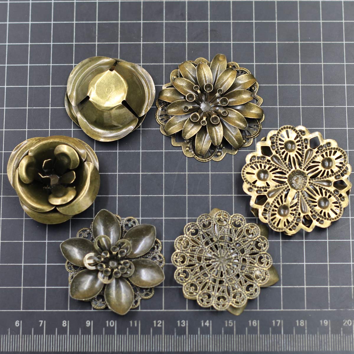 6 ชิ้น Embellishments ผสมดอกไม - Craft Embellishment บทวิจารณ์และราคา