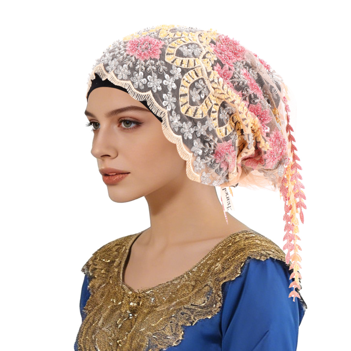 ผ้าคลุมศีรษะแบบพู่ห้อยสไตล์ชาต - Tassel Fringe Trim บทวิจารณ์และราคา