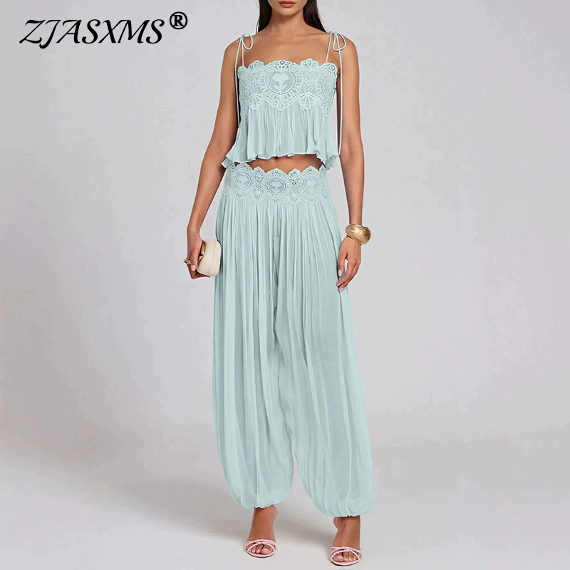 ชุดเซ็ต 2 ชิ้นสไตล์โบโฮ แต่งลู - Elastic Lace Trim บทวิจารณ์และราคา