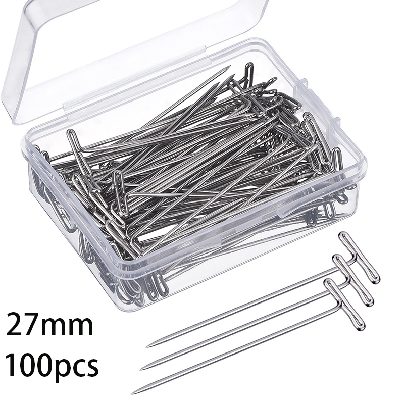 20/100Pcs สแตนเลสสตีล T Pins T - Craft Embellishment Storage บทวิจารณ์และราคา